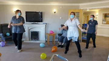 Redcar care home Colleagues enjoy a dance with Residents